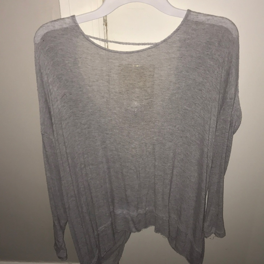 Open back grey sweater Nordstrom